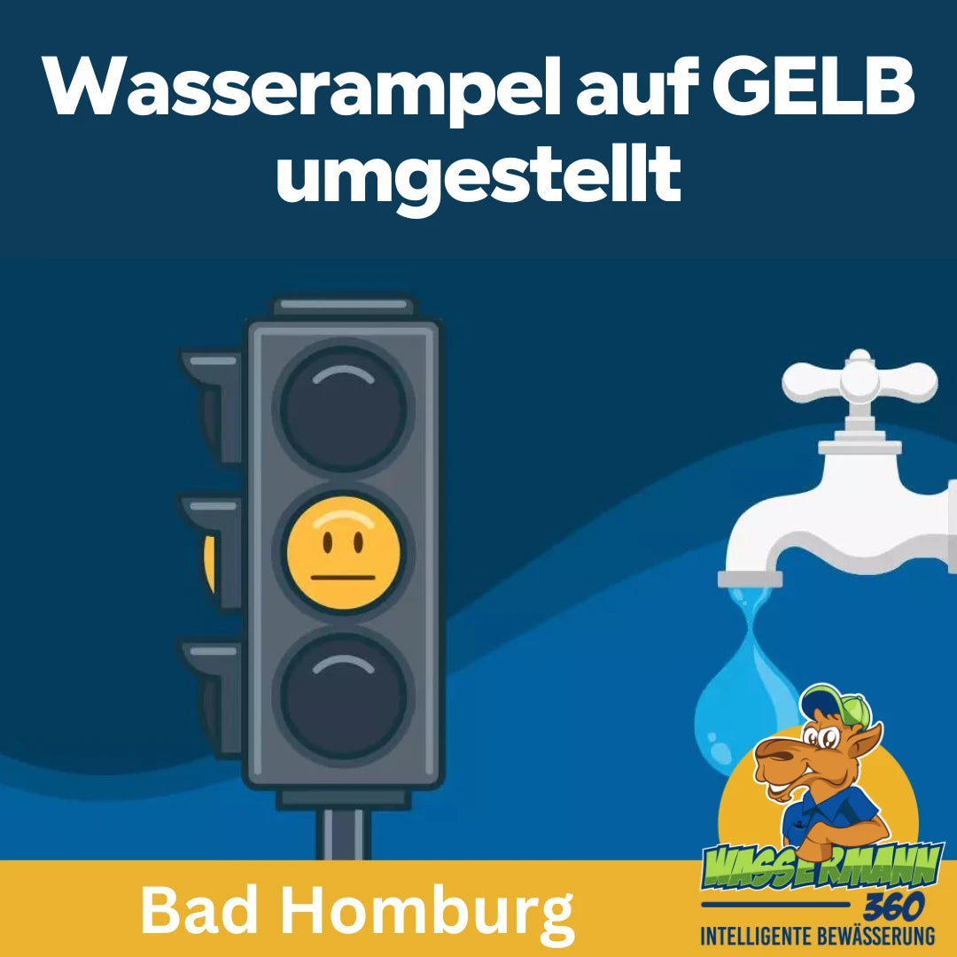 Eine Wasserampel zeigt den aktuellen Wasserstand in Bad Homburg an.